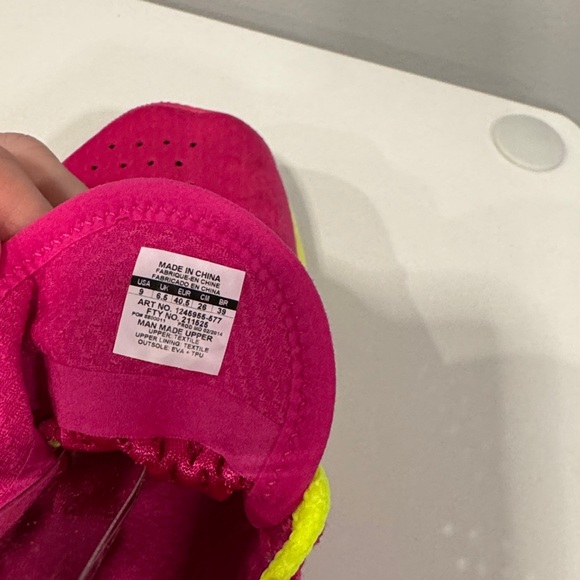 Under Armour Neon Pink and Yellow Sneakers Women’s SZ 9 - Picture 8 of 8